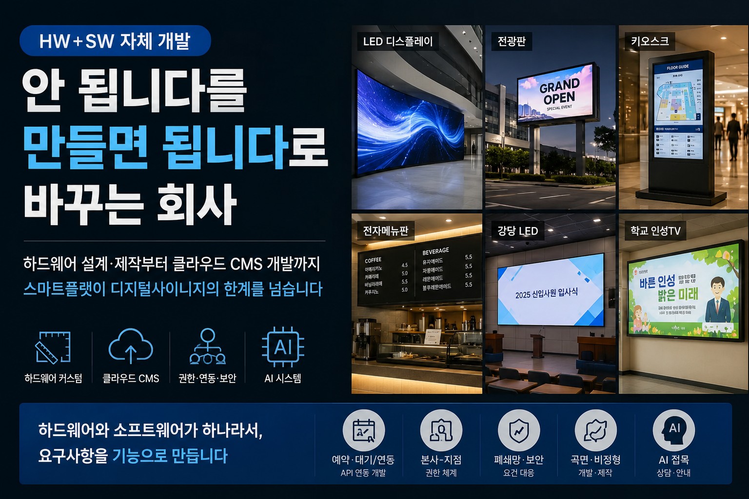 "그 기능은 안 됩니다"라는 말을 들으셨다면 — 하드웨어부터 소프트웨어까지 직접 개발하는 디지털사이니지 이야기