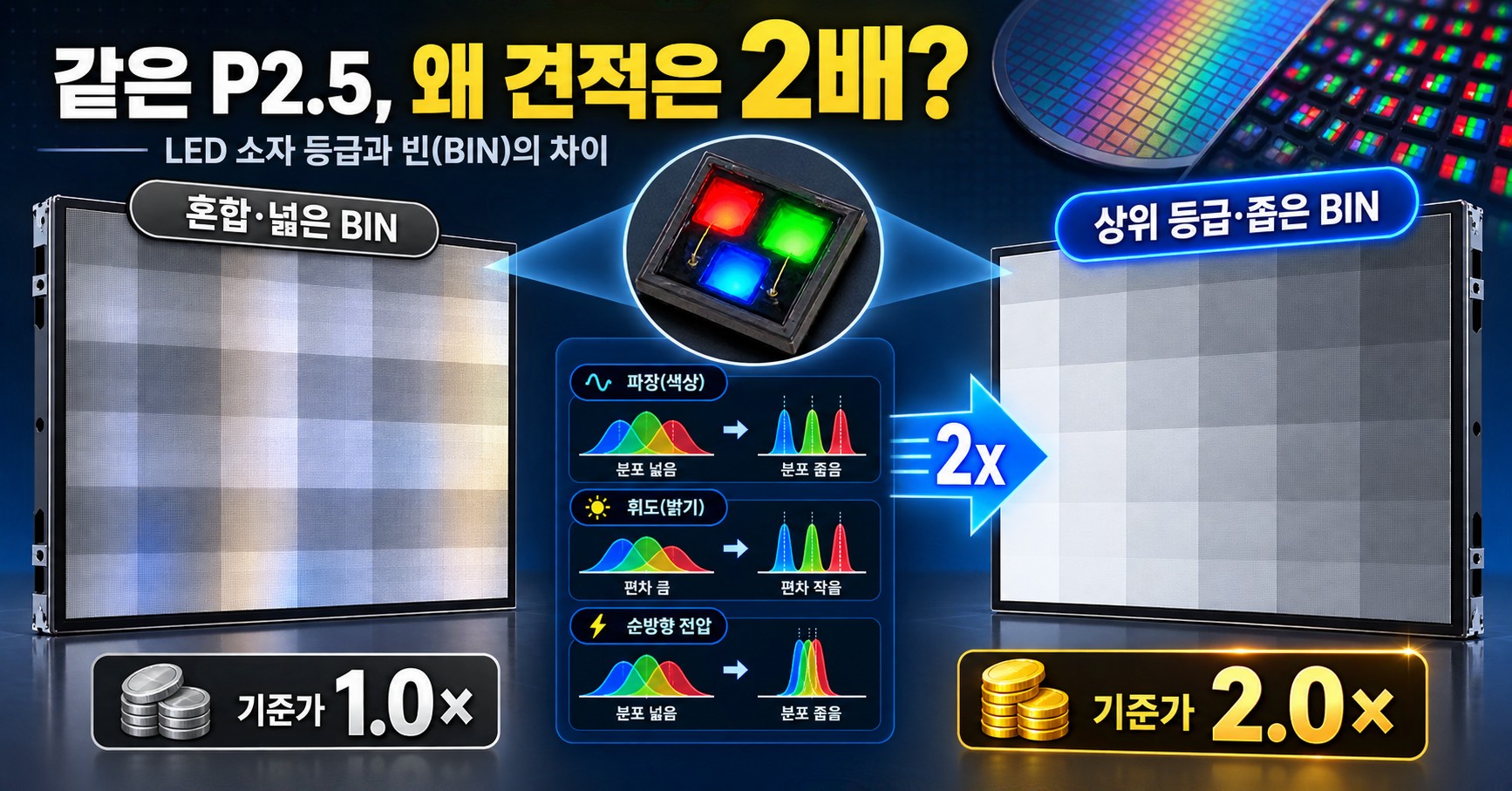 LED 피치 가격 차이 정리