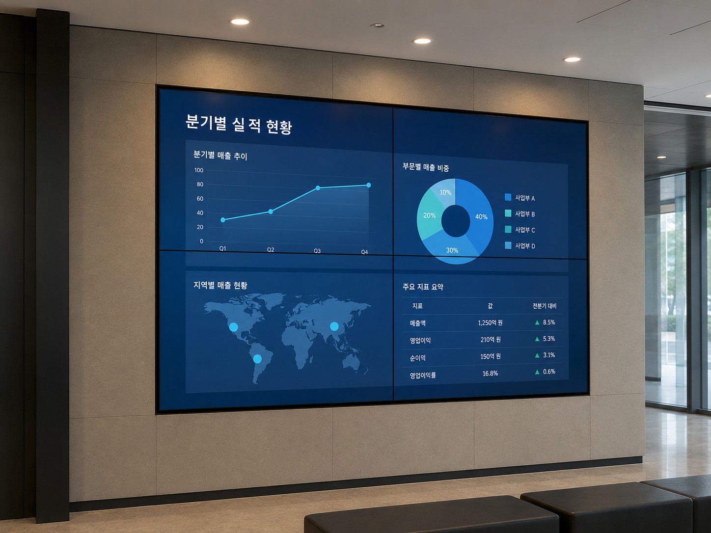 로비 멀티비전 설치사례